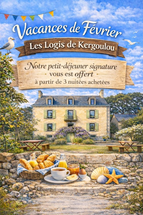 Les Logis de Kergoulou, chambre d'hôtes à Concarneau, propose un petit-déjeuner signature avec ses séjours
