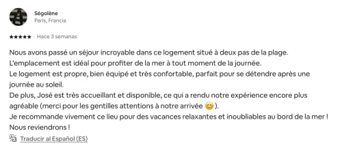 Avis cinq étoiles de Ségolène de Paris sur Finques Garcia Enrich à Palafrugell