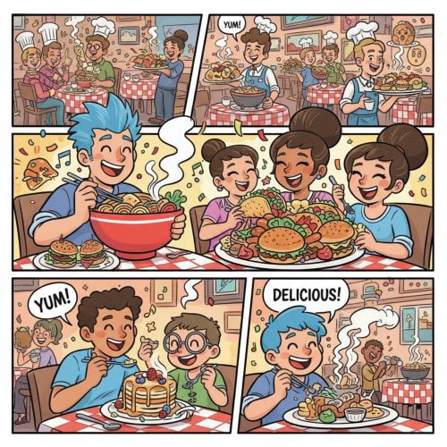 Famiglia che gusta piatti deliziosi al ristorante Tales of Abruzzo ad Atessa, Italia