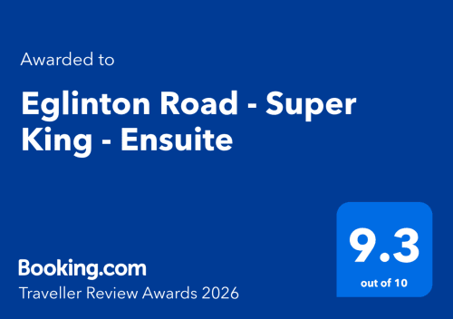 Booking.com Traveller Review Awards 2026: Eglinton Road Super King Ensuite in Bray awarded 9.3 out of 10