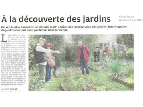 Garden discovery event at Clos des Moulins, Poitiers - visitors exploring vegetable gardens during open day