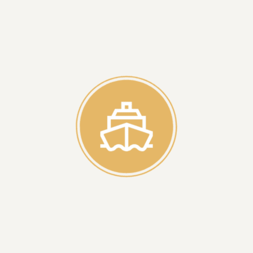 Icono de barco para los servicios de excursiones en crucero de Ab Be Apartments en Málaga