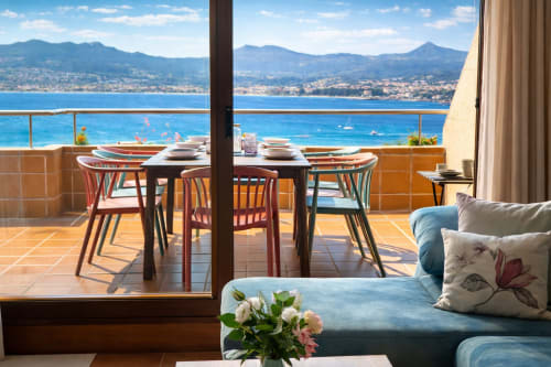 Apartamento Son do Mar en Baiona con terraza vista al mar, 