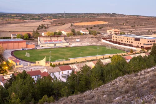 Campo de fútbol del sporting club uxama en el Burgo de Osma