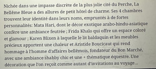 La Bellême Bleue, hôtel-boutique de Lectoure avec quatre chambres à thème