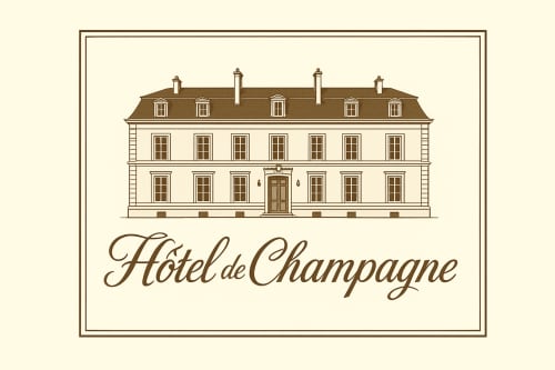 Hôtel de Champagne à Saint-Dizier, France - Élégant manoir français avec architecture raffinée et toit mansardé