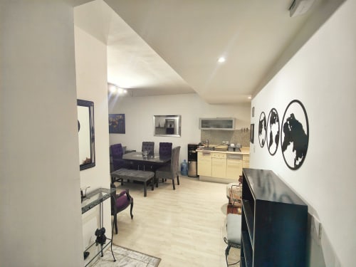 Departamento moderno en Capital Park Condos, Condesa/Roma, Ciudad de México, con sala abierta, cocina y comedor