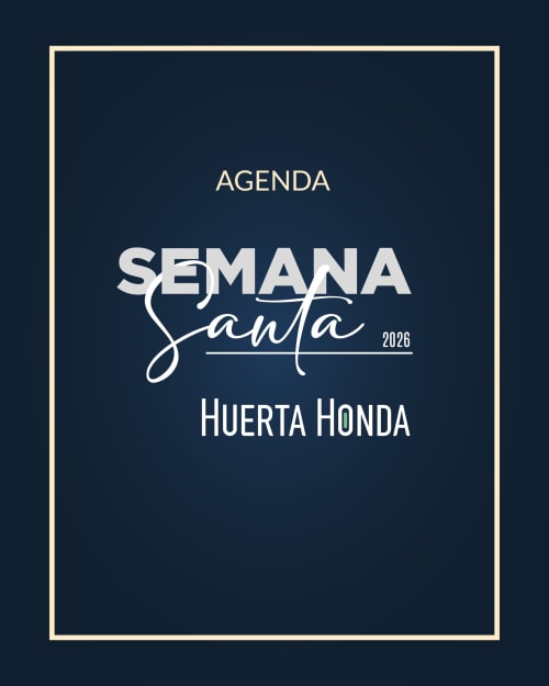 Portada de agenda Semana Santa 2026 del hotel Huerta Honda en Zafra, Badajoz