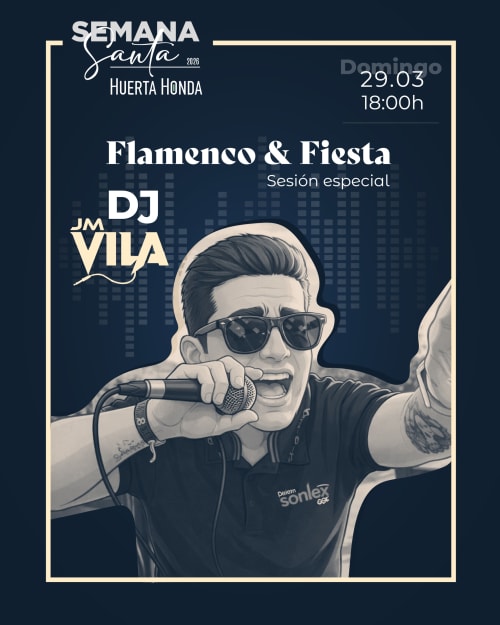 Evento Flamenco & Fiesta de DJ JM Vila en Huerta Honda, 29 de marzo de 2028 en Zafra