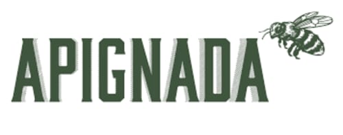 Logo Apignada avec icône d'abeille pour le Baccara Lodge, un gîte à Arengosse, France