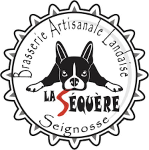 Logo de la marque artisanale La Séquere mettant en vedette un Boston Terrier, Arengosse