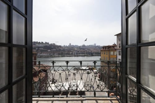 Direct River views from the Duplex on Top floor big PortoSense Ribeira one-bedroom Apartment 