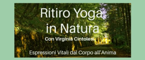 Locandina evento Ritiro Yoga in Natura con Virginia Cintolesi a Podere di Maggio, Santa Fiora