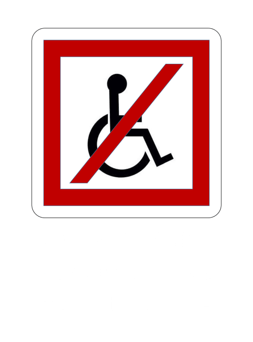 Absence de symbole d'accessibilité en fauteuil roulant au Château de Grandvaux, Varennes-Sous-Dun