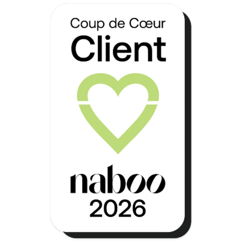 Badge d'honneur Coup de Cœur Client Naboo 2026 pour le Domaine Chapelle B&B