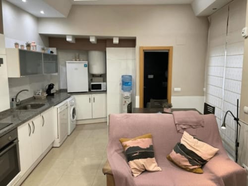 Modern apartment living room and kitchen at Algemesi Home, Algemesí, Spain with sofa and full amenities