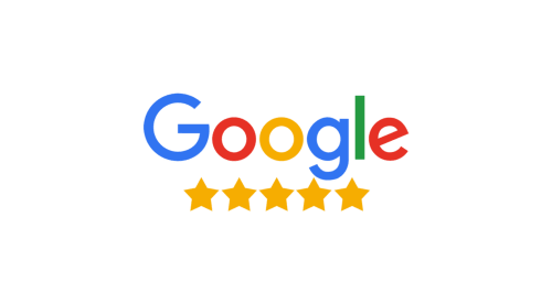 Logotipo de Google con calificación de cinco estrellas para La Manyosa.