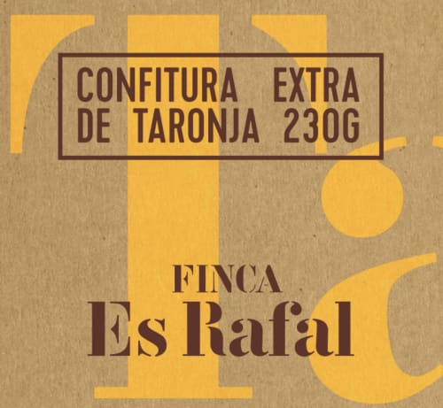 Finca es Rafal orange marmalade jam jar label, 230g extra confiture de taronja, Montuïri