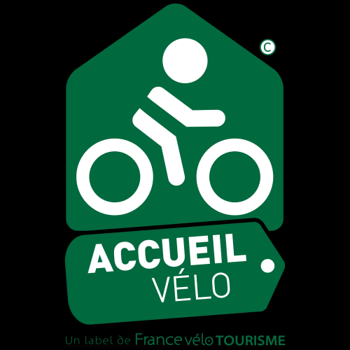 Label Accueil Vélo pour les hébergements vélo-friendly des Gîtes troglodytiques de la Rochère à Noizay
