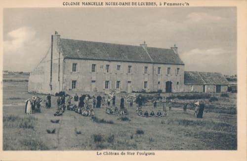 Historic stone manor house at Le Château de Ster Poulguen, Penmarch, Brittany with period architecture