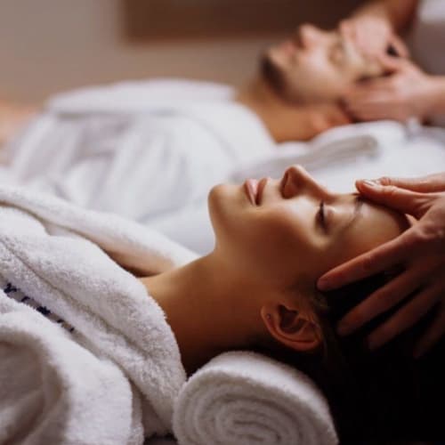Woman enjoying facial massage at Vent Des Dunes & Spa in Essaouira