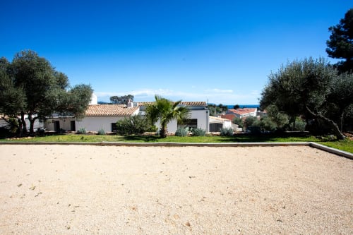 Villa Granières at Locavilla, Colombes - Mediterranean-style villa with pool area, olive trees, and sea views