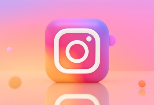 Logo Instagram con sfondo sfumato per i social media di B&B Alla Basilica Rooms