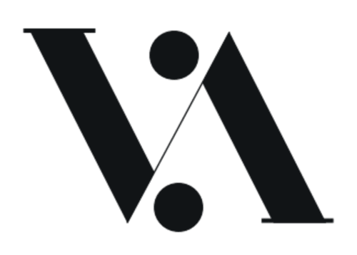Villa Andreina logo featuring geometric shapes and circles representing a welcoming bed and breakfast in Sarnano, Italy