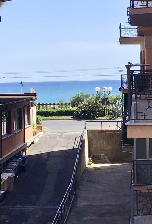 Casa Scola Loano terrace with sea view, coastal pathway and Mediterranean garden, Loano Italy