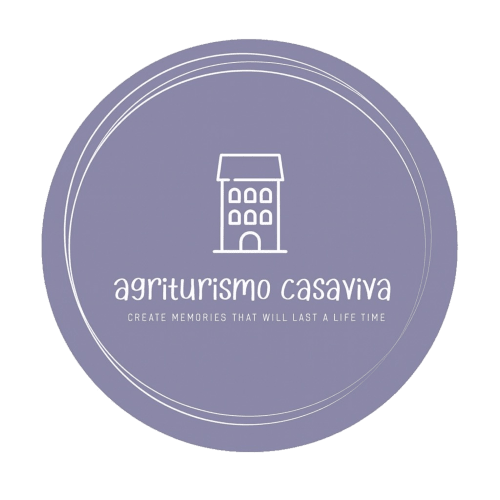 Agriturismo CasaViva logo with rustic tower building icon and tagline 'Create memories that will last a lifetime'