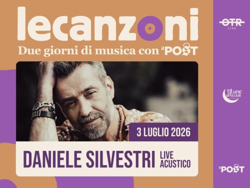 Locandina evento concerto Lecanzoni con esibizione acustica dal vivo di Daniele Silvestri 3 luglio 2026