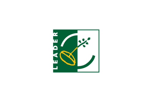 Logo Domaine Les Racines - design vert et blanc avec motif de feuille, gîte Croix-Moligneaux
