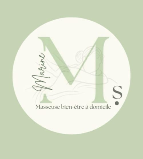 Le Clos Des Anges massage service logo in Bagnols with green wellness design and French text