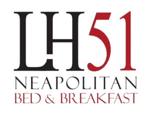 LH51 Neapolitan Bed & Breakfast logo with red and black text design for Naples, Italy accommodations