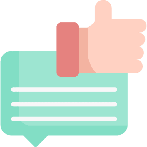 Thumbs up icon with chat bubble for Palazzo Sebeto hotel reviews in Naples