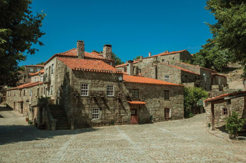 Moinho do Maneio stone buildings with terracotta roofs in Penamacor, Portugal, charming rural village setting