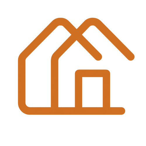 Icono de casa naranja con puerta - gestor de propiedades Algemesi Home en Algemesi, España