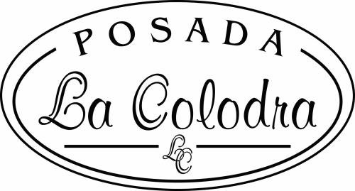Posada La Colodra hotel logo - elegant oval emblem with decorative script lettering