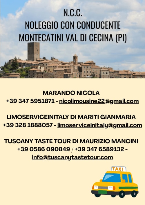 Montecatini Val di Cecina Toscana - Informazioni su alloggi e servizi di taxi con conducente
