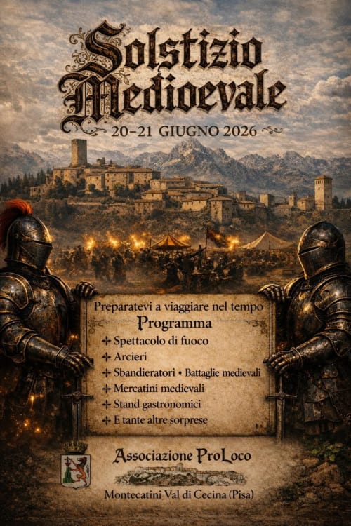 Solstizium Medioevale festival medievale giugno 2026 Montecatini Val di Cecina Pisa