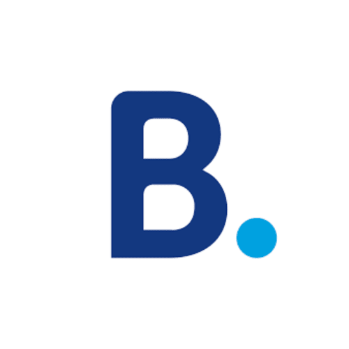 Logo B blu con punto azzurro di Stayin Verona per la gestione immobiliare a Verona, Italia