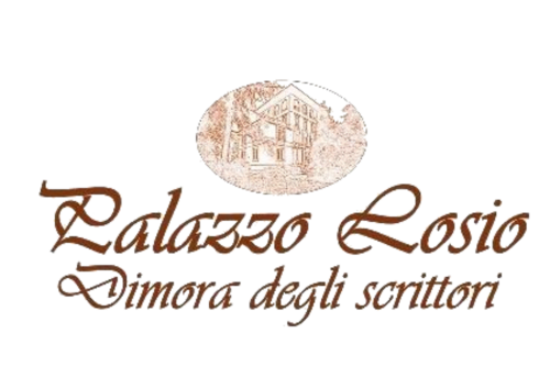 Logo du Palazzo Losio - Demeure des Écrivains avec illustration de bâtiment historique