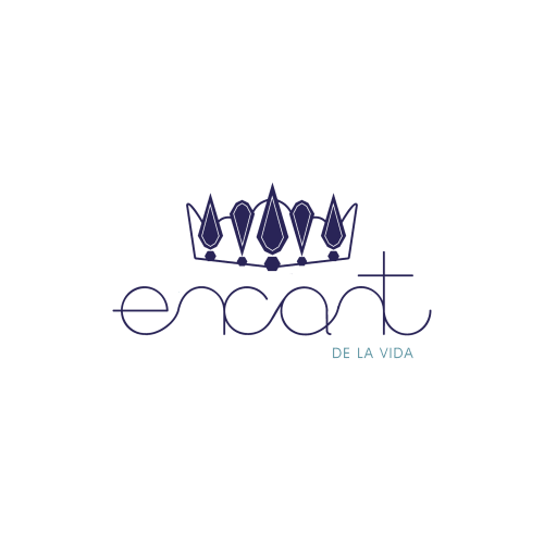 Logo Experiencias Encant - corona elegante con texto 'encant de la vida', marca del hotel boutique Calafat
