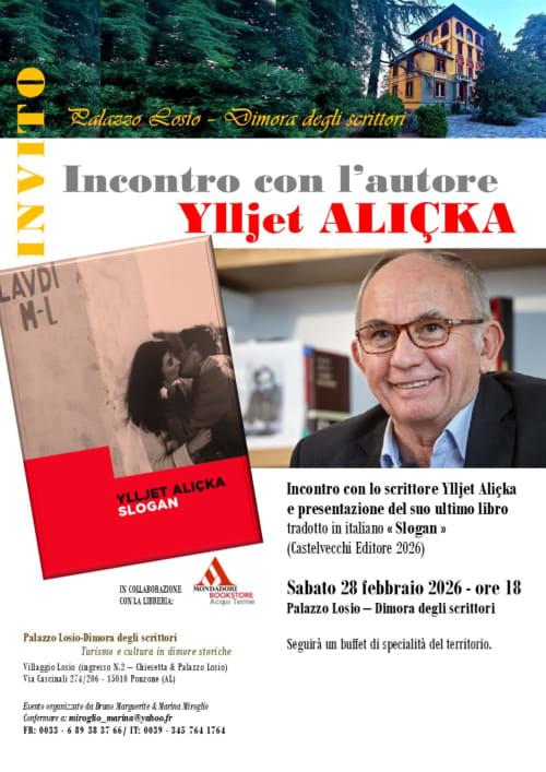 Présentation du livre d'Ylljet Aliqka au Palazzo Losio, Ponzone, 28 février 2026