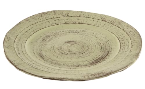 Plato de cerámica rústica con círculos concéntricos en Casale Artemisia, Capalbio