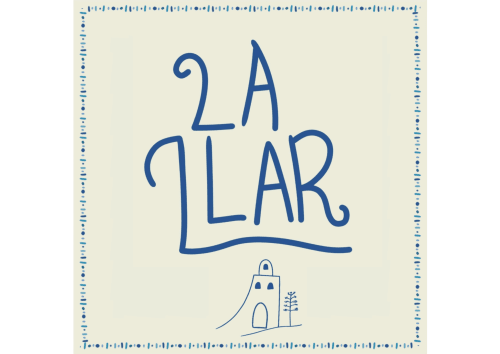 La Llar Spanish countryside bed and breakfast logo with tower illustration