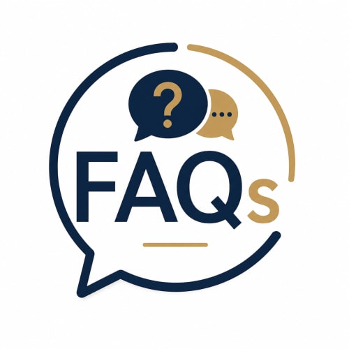 FAQs with question and chat bubbles for DakarByDays hotel in Dakar