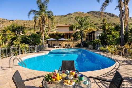 Luxury villa pool with mountain views at Dimora Silva Nature Suites, San Martino delle Scale