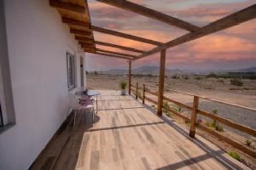 Vista del atardecer desde la terraza del apartamento Los Olivos en Smart Rent Fuerteventura, Tarajalejo