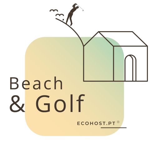 EcoHost Beach & Golf resort in Perafita with golfer illustration and modern house design